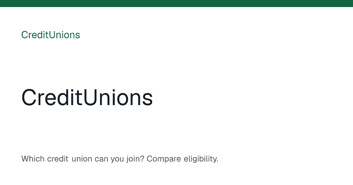 Screenshot of CreditUnions