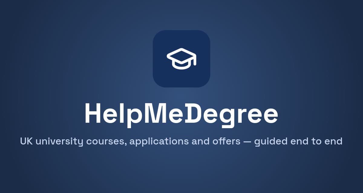 Screenshot of HelpMeDegree