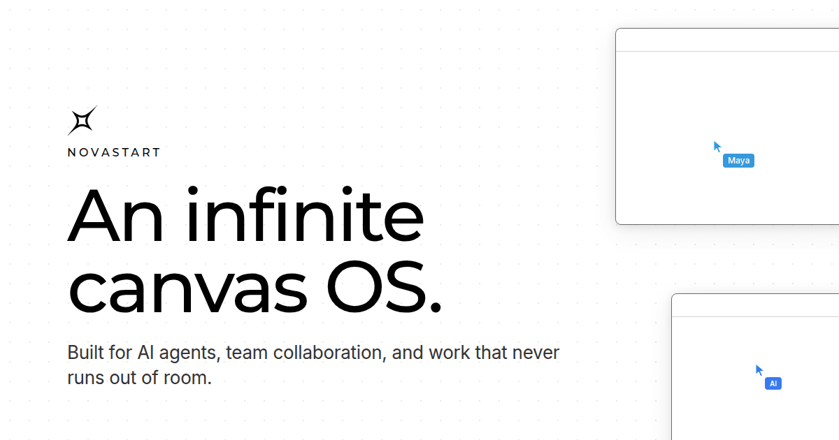 Screenshot of Novastart - The Infinite Canvas OS
