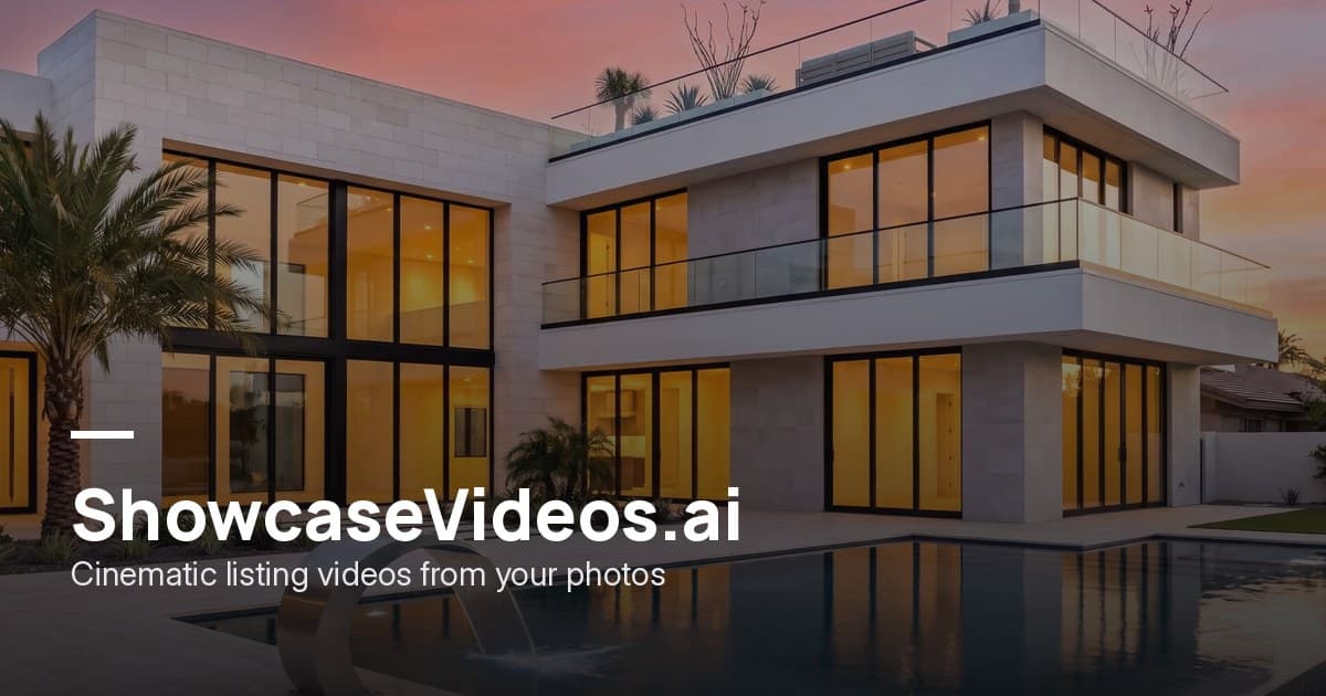 Screenshot of AI Real Estate Video Generator | ShowcaseVideos.ai