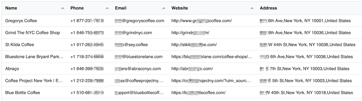 Screenshot of Google Maps Email Extractor