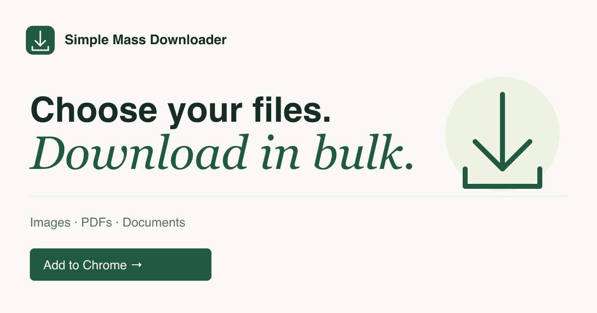 Screenshot of Simple Mass Downloader